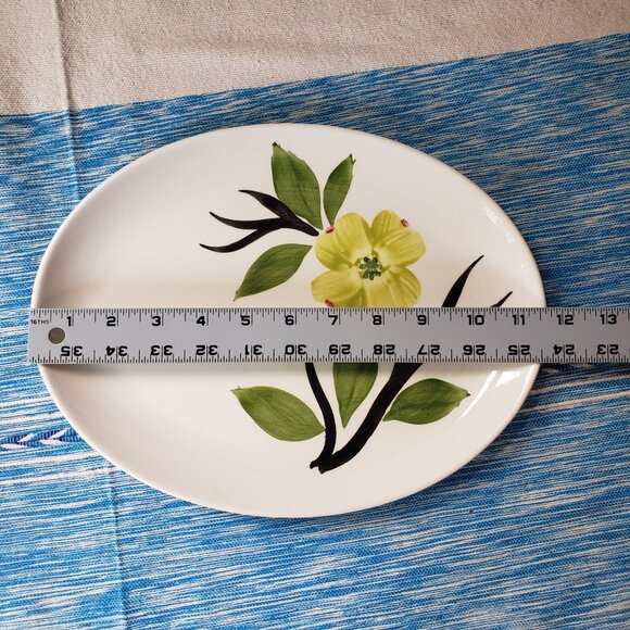 Vintage Joni Dixie Dogwood Serving Platter, Retro  Dixie Dogwood by Joni Oval Serving Platter MCM Floral